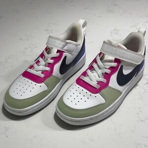 Nike Kids Sneakers White Pink Green